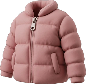 Pink puffer jacket